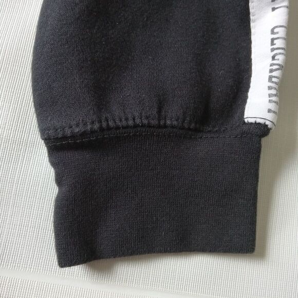 Clickbait Black Embroidered Drawstring Hooded Sweatshirt David Dobrik Size Large - Picture 5 of 12